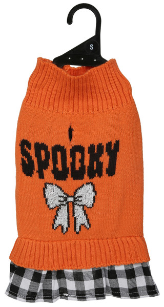 Thumbnail 1: PET POSSE Halloween Spooky Bow Pet Sweater Dress 