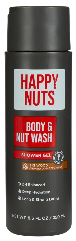Thumbnail 1: Happy Nuts 8.5 oz Cedarwood Bergamot Shower Gel For Him 