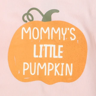 Thumbnail 2: Goodnight Llama 4 Pc Baby Girls Harvest Pumpkin Long Sleeve Pajama Sets 