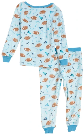 Thumbnail 2: Modern Kids  2 Pc Toddler Boys Football Pajama Set  