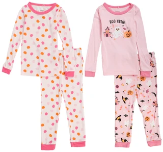Thumbnail 1: Goodnight Llama 4 Pc Toddler Girls Halloween Long Sleeve Pajama Set 