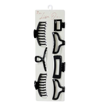 Thumbnail 1: LISA & CO 7 Piece Mixed Media Claw Clips 