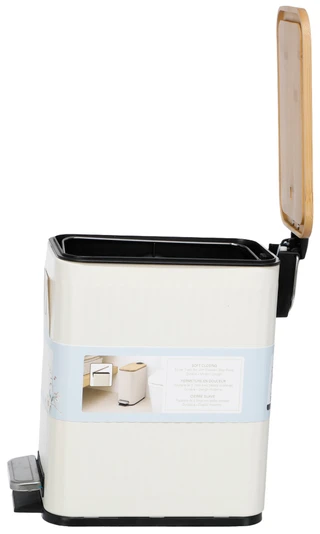Thumbnail 2: LILLIAN AUGUST French Farmhouse  5L Slim Trash Bin w/ Bamboo Lid  