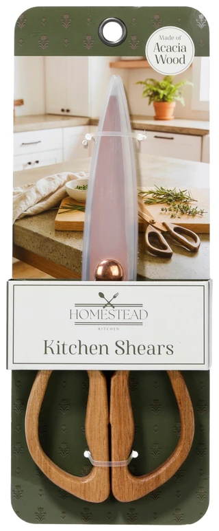 Thumbnail 1: HOMESTEAD Acacia Wood Kitchen Shears 