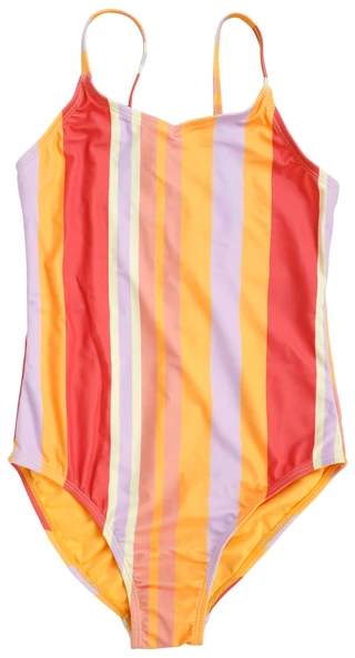Thumbnail 1: Breaking Waves Girls 1 Pc V-shape Swim Suit  