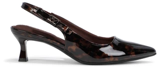 Thumbnail 2: ANNE KLEIN Women's Sling Back Kitten Tortoise Print Heels  