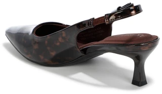 Thumbnail 3: ANNE KLEIN Women's Sling Back Kitten Tortoise Print Heels  
