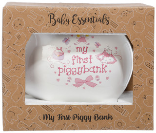 Thumbnail 2: Baby Essentials Girl's My First Piggy Bank 