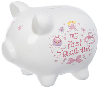 Thumbnail 1: Baby Essentials Girl's My First Piggy Bank 