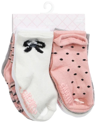 Thumbnail 1: Capelli Baby Girls 8 Pk Bows & Dots Crew Socks 