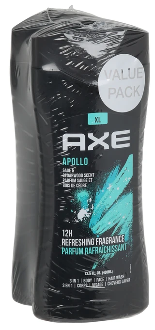 Thumbnail 1: Axe 2 Pk Sage & Cedarwood 3-In-1 Body, Face, & Hair Wash 
