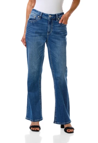 Thumbnail 2: Lotus by Miss Me Women's Embroidered Bling Back Jeans 