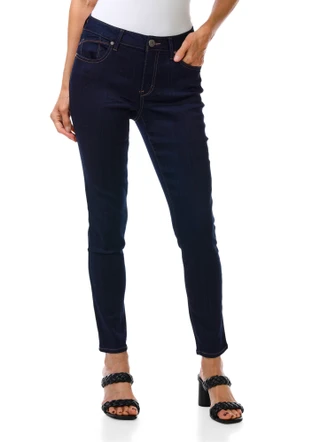 Thumbnail 1: 1822 Denim Women's Silk Denim Ankle Skinny Jeans 