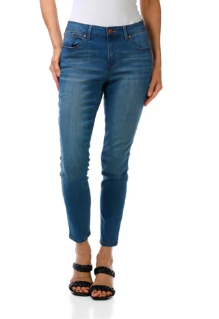 Thumbnail 1: 1822 Denim Women's Silk Denim Ankle Skinny Jeans 