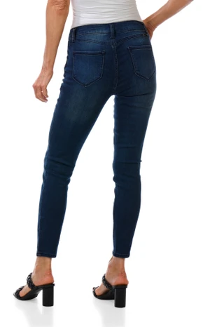 Thumbnail 2: 1822 Denim Women's Silk Denim Ankle Skinny Jeans 