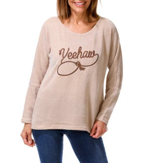 Thumbnail 1: Chenault Women's Embroidered Long Sleeve Chenille Top 