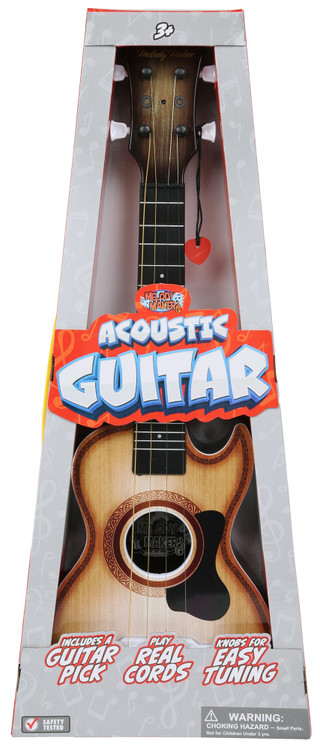 Thumbnail 1: Brooklyn Lollipop Acoustic Guitar Toy with Tuning Pegs & Pick 