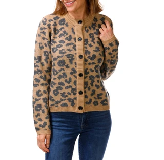 Thumbnail 1: Dear John Women's Leopard Print Knit Cardigan 