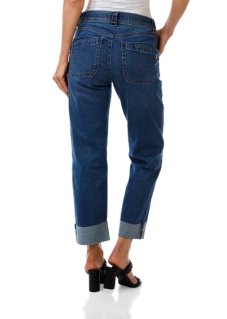 Thumbnail 2: Democracy Women's Stretch Waist Cuff Jeans 
