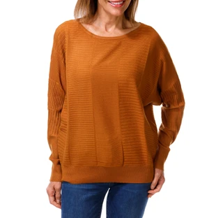 Thumbnail 1: Tahari Women's Textured Boat Neck Sweater  