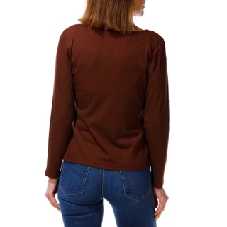 Thumbnail 2: Cyrus Women's Ribbed Long Sleeve Scoop Neck Top 