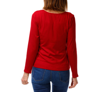 Thumbnail 2: Cyrus Women's Ribbed Long Sleeve Scoop Neck Top 