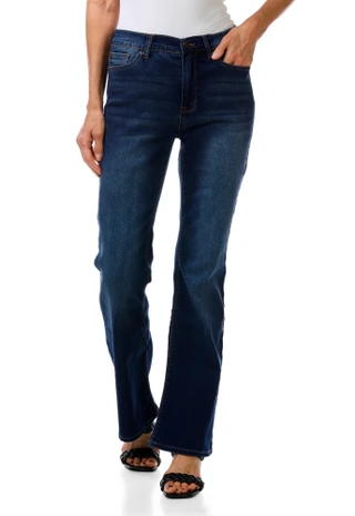Thumbnail 1: Curve Appeal Women's High-Rise Flare Jeans 