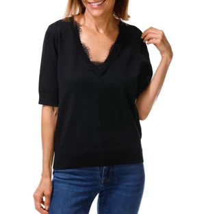 Thumbnail 1: DKNY Women's V-Neck Sweater Top 