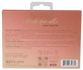 Thumbnail 3: Giordano Colors Highlighter, Blush, & Contour Nude Face Palette 