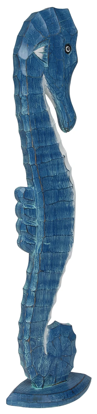 Thumbnail 2: Chesapeake Bay 32 in Coastal Wooden Standing Seahorse Decor 