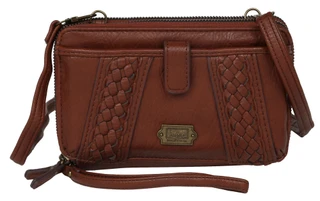 Thumbnail 1: Boc Braided Trim Multi-Compartment Crossbody Bag 