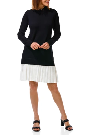 Thumbnail 1: TAYLOR Women's Pleated Hem Knit Dress 