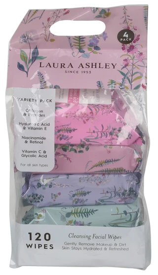 Thumbnail 1: Laura Ashley 4 Pk Cleansing Facial Wipes  