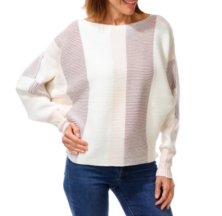Thumbnail 1: GREIGE Women's Ribbed Dolman Sleeve Sweater 