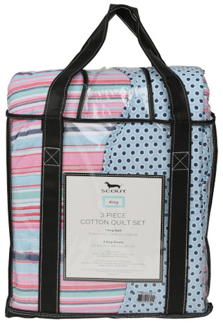 Thumbnail 2: SCOUT 3 Pc King Sol Surfer Cotton Quilt Set  