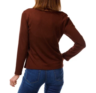 Thumbnail 2: Cyrus Women's Ribbed Long Sleeve Boat Neck Top 