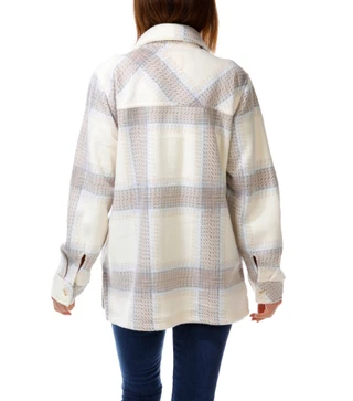 Thumbnail 2: Thread & Supply Women's Cozy Plaid Shirt Jacket  