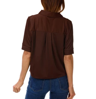 Thumbnail 2: Adrianna Papell Women's Cropped Ribbed Knit Shirt 