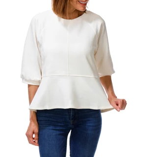 Thumbnail 1: Cupio Women's 3/4 Sleeve Peplum Top  