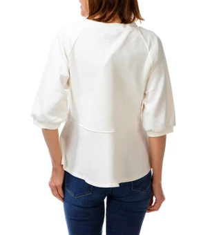 Thumbnail 2: Cupio Women's 3/4 Sleeve Peplum Top  