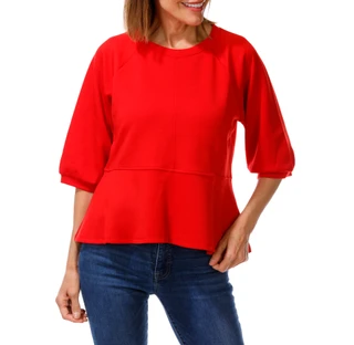 Thumbnail 1: Cupio Women's 3/4 Sleeve Peplum Top  