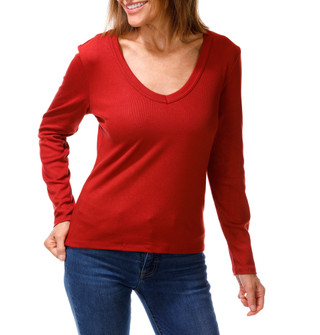 Thumbnail 1: Cyrus Women's Long Sleeve  V-Neck Top  