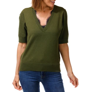 Thumbnail 1: DKNY Women's V-Neck Sweater Top 