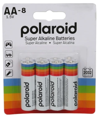 Thumbnail 1: Polaroid 8 Pk AA Super Alkaline Batteries 1.5V 