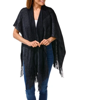 Thumbnail 1: Nanette Lepore Women's Knit Fringed Ruana 