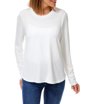 Thumbnail 1: Thread & Supply Women's Solid Long Sleeve Crew Neck Top 