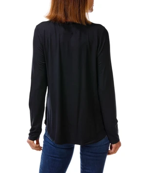 Thumbnail 2: Thread & Supply Women's Solid Long Sleeve Crew Neck Top 