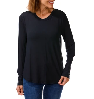 Thumbnail 1: Thread & Supply Women's Solid Long Sleeve Crew Neck Top 