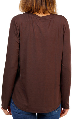Thumbnail 2: Thread & Supply Women's Solid Long Sleeve Crew Neck Top 
