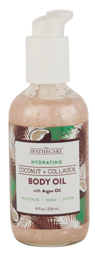 Thumbnail 1: THE SPATHECARY 8 oz Hydrating Coconut & Collagen Body Oil 